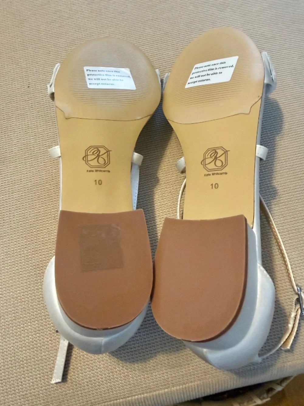 Kate Whitcomb Camila Ivory Sandals Size 10 (Brand New)